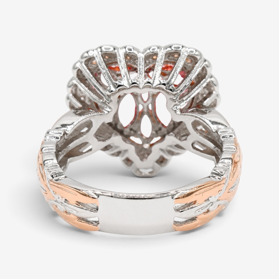 Image 766174_ALTMORE5.jpg, Product 766-174 / Price $399.99, Gems en Vogue Palladium Silver Padparadscha Sapphire and White Zircon Ring from Gems En Vogue on TSC.ca's Jewellery department