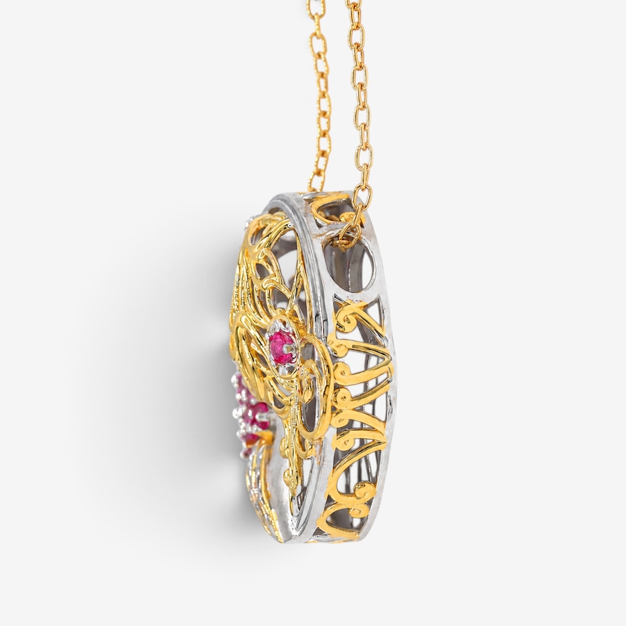 Image 766180_ALTMORE1.jpg, Product 766-180 / Price $349.99, Gems en Vogue Palladium Silver Sculpted Lady Pink Topaz Pendant With Chain from Gems En Vogue on TSC.ca's Jewellery department