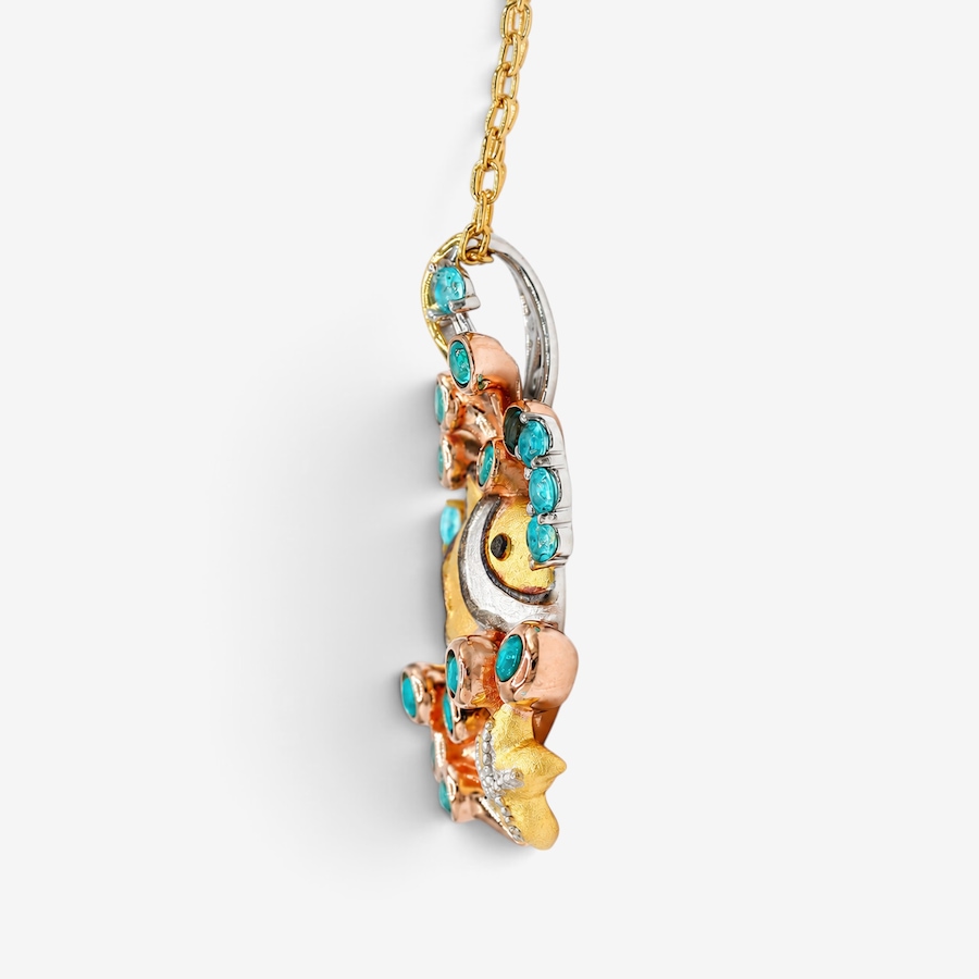 Image 766182_ALTMORE1.jpg, Product 766-182 / Price $299.99, Gems en Vogue Palladium Silver Paraiba Topaz Sea of Life Pendant With Chain from Gems En Vogue on TSC.ca's Jewellery department