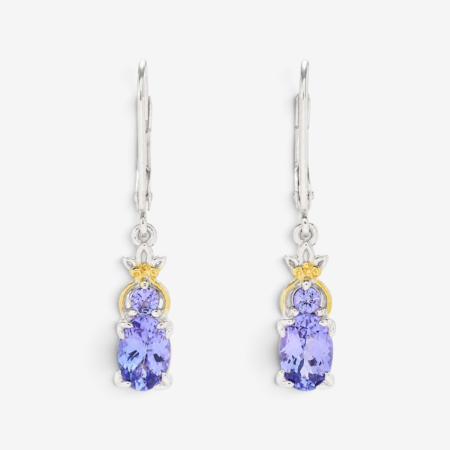 Image 766243.jpg, Product 766-243 / Price $334.99, Gems en Vogue Palladium Silver Tanzanite Leverback Earrings from Gems En Vogue on TSC.ca's Jewellery department