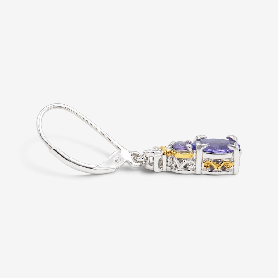 Image 766243_ALTMORE1.jpg, Product 766-243 / Price $334.99, Gems en Vogue Palladium Silver Tanzanite Leverback Earrings from Gems En Vogue on TSC.ca's Jewellery department