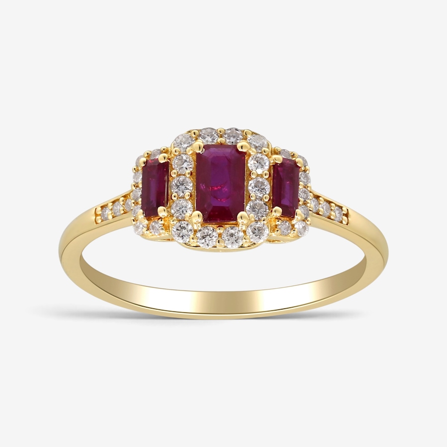Image 766259_ALTMORE1.jpg, Product 766-259 / Price $1,499.99, 14K Yellow Gold Ruby Trinity Ring from Gem Creations on TSC.ca's Jewellery department