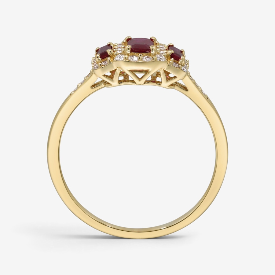 Image 766259_ALTMORE3.jpg, Product 766-259 / Price $1,499.99, 14K Yellow Gold Ruby Trinity Ring from Gem Creations on TSC.ca's Jewellery department