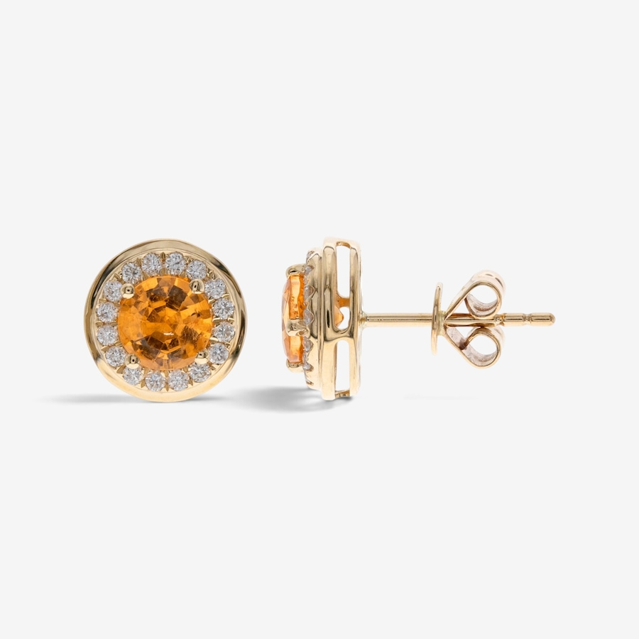 Image 766262.jpg, Product 766-262 / Price $1,499.99, 14K Yellow Gold Spessarite Stud Earrings from Gem Creations on TSC.ca's Jewellery department