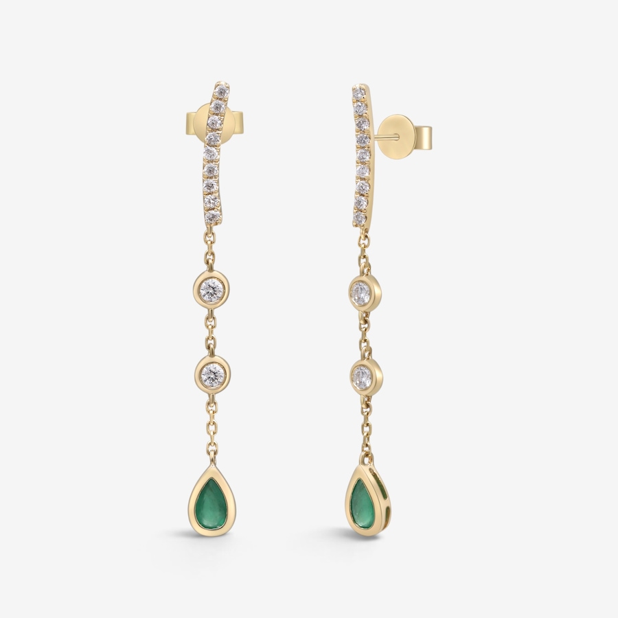 Image 766263_ALTMORE1.jpg, Product 766-263 / Price $1,299.99,  14K Yellow Gold Emerald Drop Earrings from Gem Creations on TSC.ca's Jewellery department