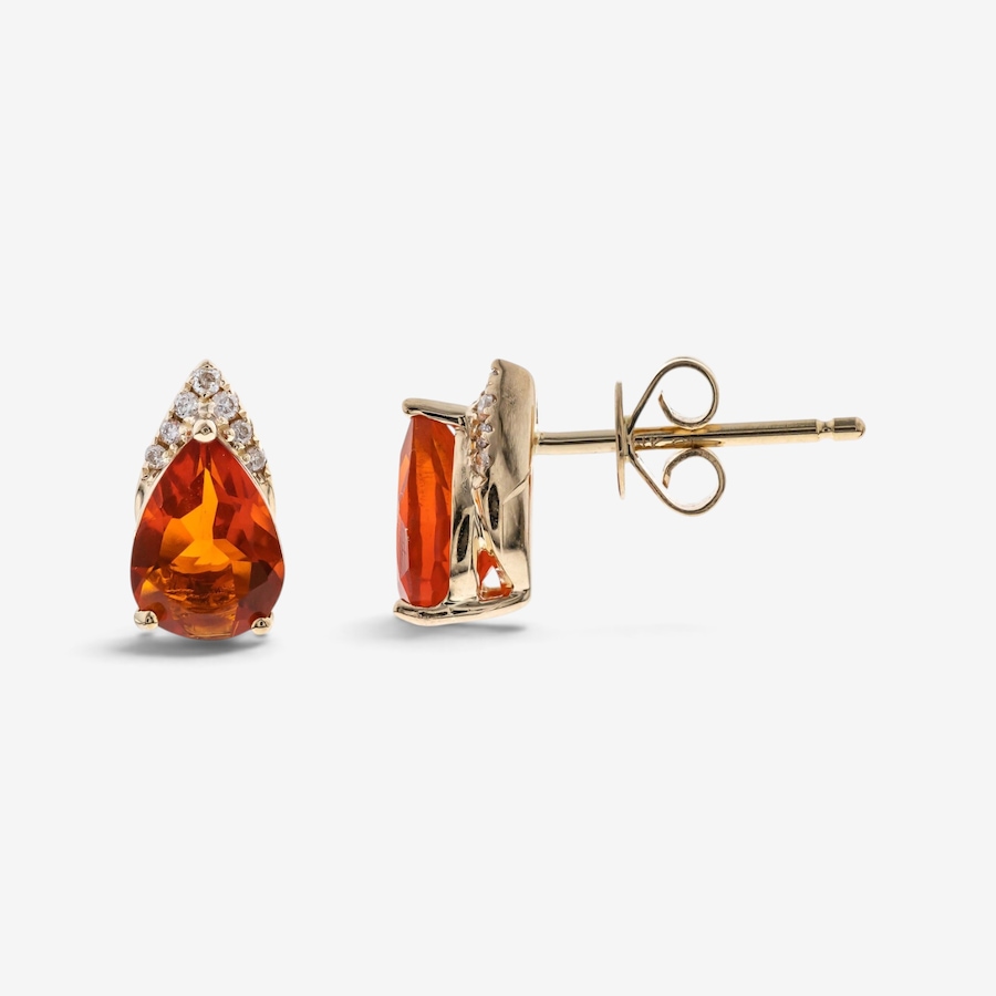 Image 766264.jpg, Product 766-264 / Price $899.99, 14K Yellow Gold Fire Opal Stud Earrings from Gem Creations on TSC.ca's Jewellery department