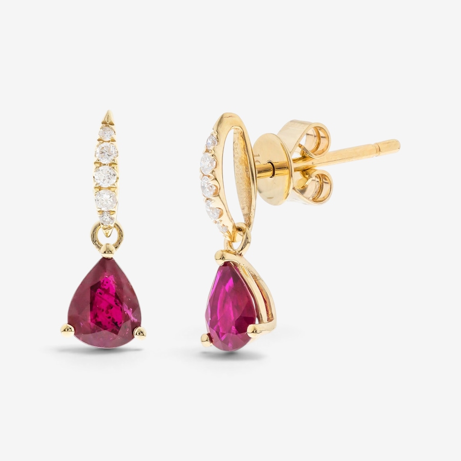 Image 766265_ALTMORE1.jpg, Product 766-265 / Price $699.99,  14K Yellow Gold Pear Shape Ruby Earrings from Gem Creations on TSC.ca's Jewellery department