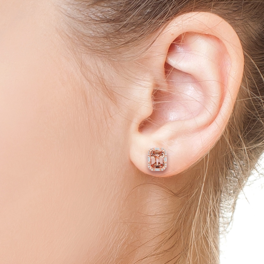 Image 766309_ALTMORE2.jpg, Product 766-309 / Price $1,899.99, EFFY 14K Yellow and Rose Gold, Morganite and Diamond Earrings from Effy Jewellery on TSC.ca's Jewellery department
