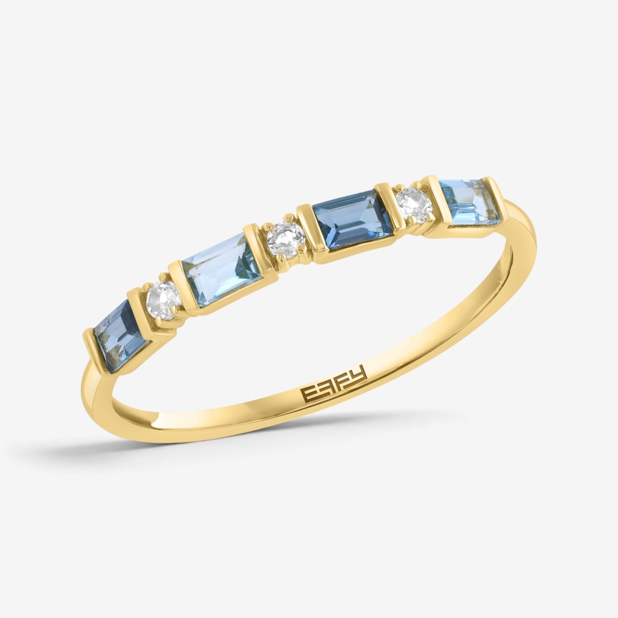 Image 766311.jpg, Product 766-311 / Price $649.99, EFFY 14K Yellow and Rose Gold, Blue Topaz, London Blue Topaz and White Topaz Ring from Effy Jewellery on TSC.ca's Jewellery department