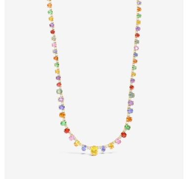 EFFY 14K Yellow Gold, Multi Sapphire and Diamond Necklace