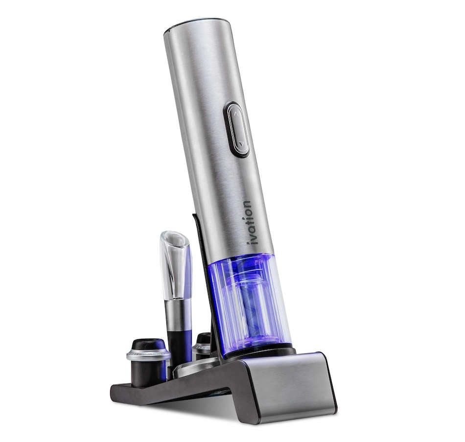Image 800794.jpg, Product 800-794 / Price $69.99, Ivation 6-in-1 Wine Gift Set W/Bottle Opener, Wine Preserver, Stoppers, Foil Cutter & Charging Base from Ivation on TSC.ca's Kitchen department