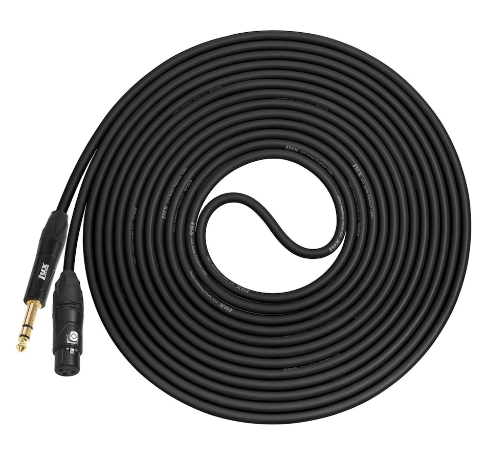 Image 800804.jpg, Product 800-804 / Price $29.99, LyxPro 1/4'' TRS to XLR Female Mic Connector, 15 Feet XLR Microphone Cable from LyxPro on TSC.ca's Toys & Hobbies department