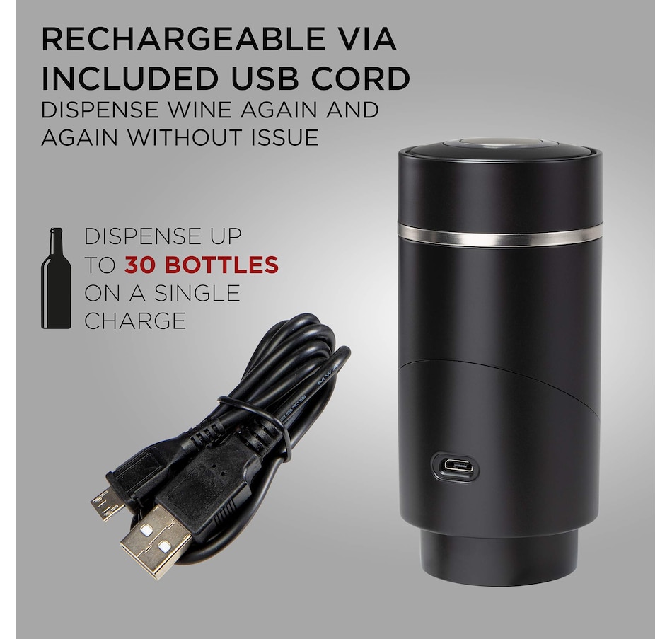 Image 800807_ALTMORE4.jpg, Product 800-807 / Price $54.99, Ivation Electric Wine Aerator and Dispenser, Rechargeable Automatic Wine Pourer with Touch Button from Ivation on TSC.ca's Kitchen department