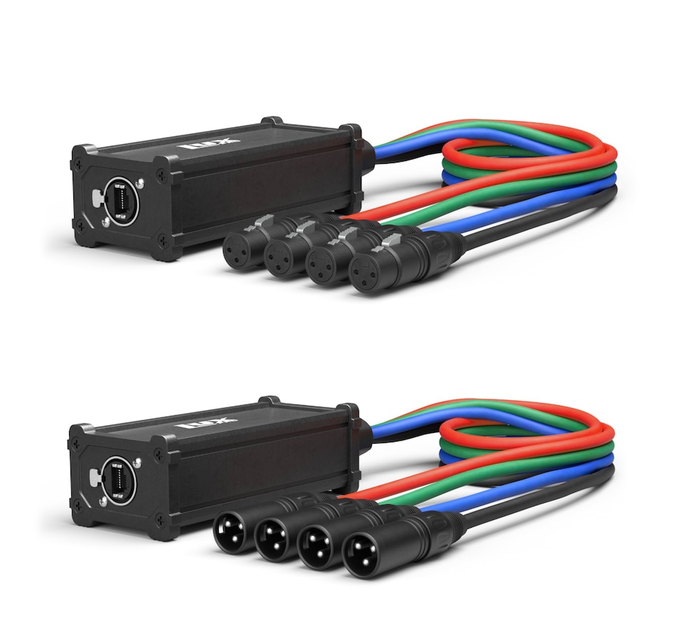 Image 800811.jpg, Product 800-811 / Price $79.99, LyxPro Pair of Audio Snake 4 Channel XLR 3 Pin Multi Network Breakout from LyxPro on TSC.ca's Toys & Hobbies department
