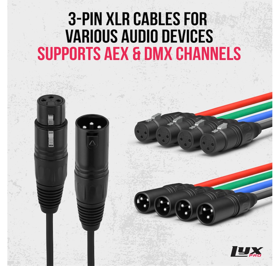 Image 800811_ALTMORE2.jpg, Product 800-811 / Price $79.99, LyxPro Pair of Audio Snake 4 Channel XLR 3 Pin Multi Network Breakout from LyxPro on TSC.ca's Toys & Hobbies department