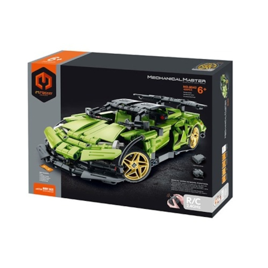 Image 800826.jpg, Product 800-826 / Price $59.99, Super Sports Car (Green) Premium Building Block Kit | 429 Pieces | R/C 2.4GHz with Application Programming | Educational STEM Toy for Ages 6+ | Advanced Remote Control Racing Car Construction Set from Tradeopia on TSC.ca's Toys & Hobbies department