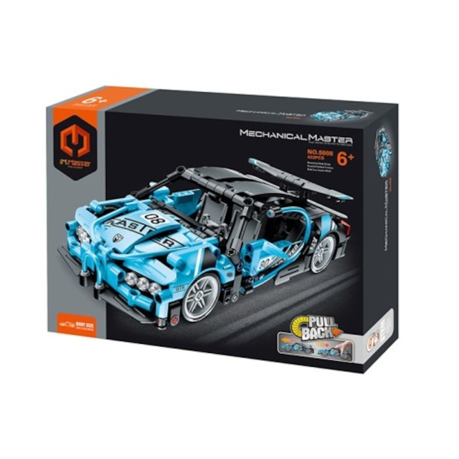 Image 800837.jpg, Product 800-837 / Price $29.99, Super Sports Car DIY Premium Building Block Kit – 422 Pieces with Pull Back Action | STEM Educational Toy for Ages 6+ | Creative Building and Problem-Solving Fun from Tradeopia on TSC.ca's Toys & Hobbies department