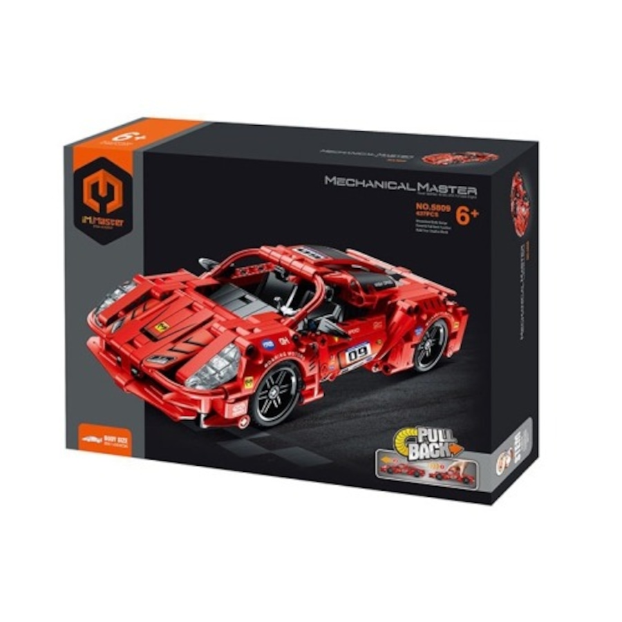 Image 800849_ALTMORE4.jpg, Product 800-849 / Price $34.99, Super Sports Car (Red) DIY Premium Building Block Kit - 437 Pieces with Pull Back Action | STEM Educational Toy for Ages 6+ | Enhance Creativity and Problem-Solving Skills from Tradeopia on TSC.ca's Toys & Hobbies department