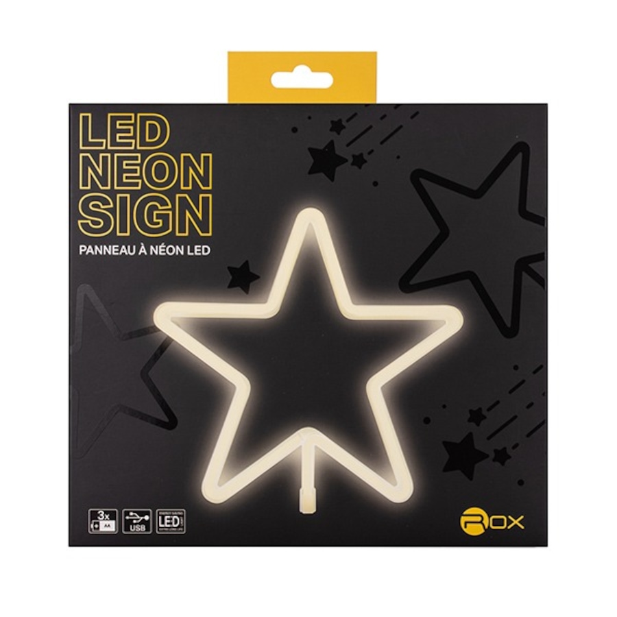 Image 800857.jpg, Product 800-857 / Price $14.99, LED Neon Sign - Star Design | Battery & USB Powered Celestial Glow Light | Vibrant and Enchanting Neon Art for Bedrooms, Living Rooms, Offices, and Creative Spaces from Tradeopia on TSC.ca's Home & Garden department