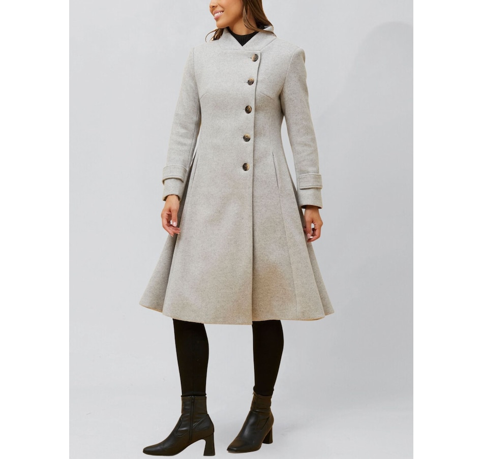 Image 800883_ALTMORE33.jpg, Product 800-883 / Price $189.95, Annick Harper Retro Flared Coat Side Buttons from ANNICK on TSC.ca's Fashion department