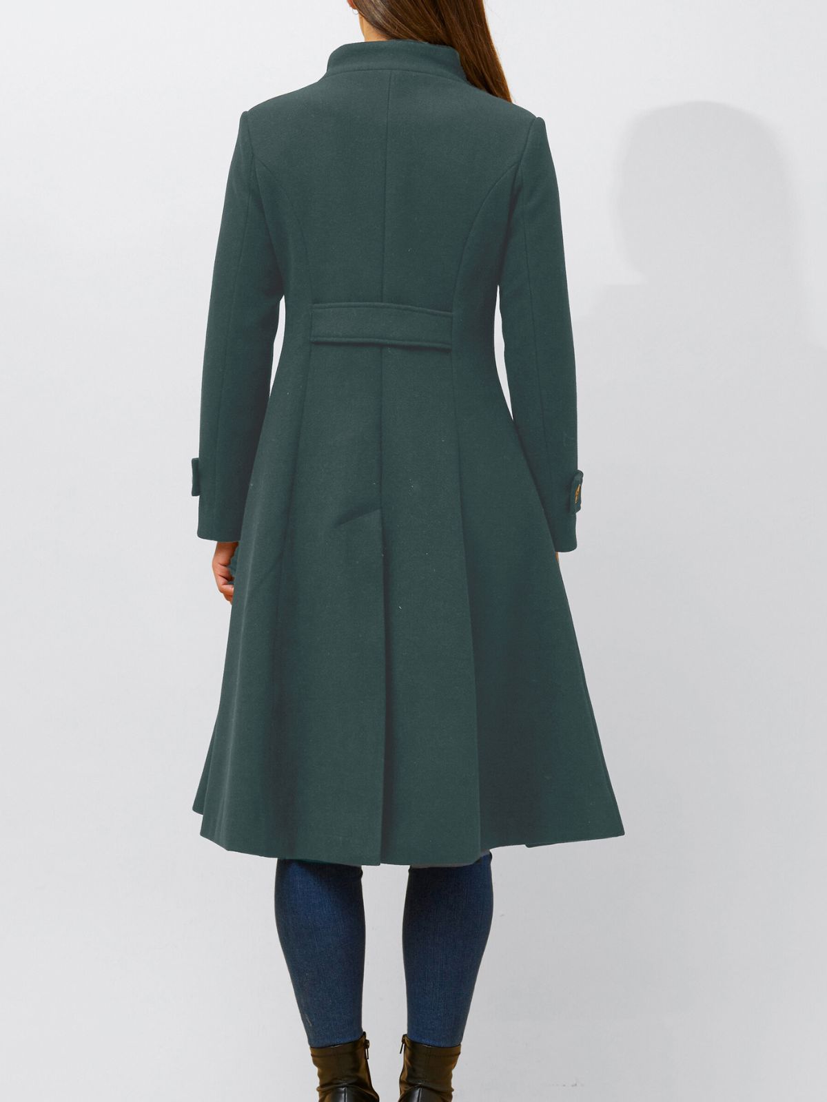 Annick - Harper Retro Flared Coat Side Buttons - TSC.ca
