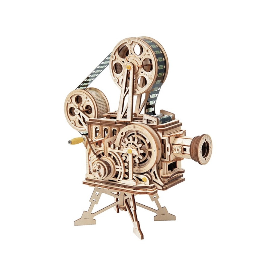 Image 800885.jpg, Product 800-885 / Price $54.95, ROKR Vitascope LK601 - 3D Puzzle Kit (183 Pieces) | Intermediate to Advanced Difficulty | Includes Plywood, Movement Mechanism, Film Roll & Lens | STEM Educational Model | ~5-Hour Assembly | For Ages 14+ from Tradeopia on TSC.ca's Toys & Hobbies department