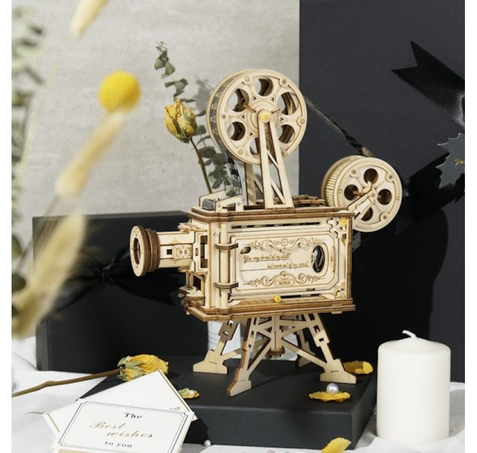 Image 800885_ALTMORE1.jpg, Product 800-885 / Price $56.95, ROKR Vitascope LK601 - 3D Puzzle Kit (183 Pieces) | Intermediate to Advanced Difficulty | Includes Plywood, Movement Mechanism, Film Roll & Lens | STEM Educational Model | ~5-Hour Assembly | For Ages 14+ from Tradeopia on TSC.ca's Toys & Hobbies department
