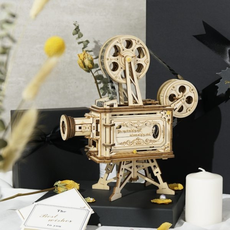Image 800885_ALTMORE1.jpg, Product 800-885 / Price $54.95, ROKR Vitascope LK601 - 3D Puzzle Kit (183 Pieces) | Intermediate to Advanced Difficulty | Includes Plywood, Movement Mechanism, Film Roll & Lens | STEM Educational Model | ~5-Hour Assembly | For Ages 14+ from Tradeopia on TSC.ca's Toys & Hobbies department