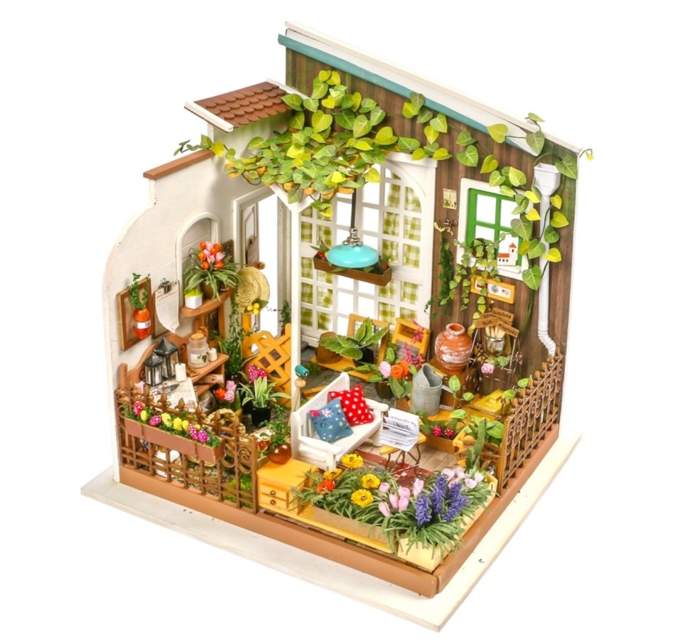 Image 800959.jpg, Product 800-959 / Price $51.99, Rolife Miller’s Garden DG108 - Arts & Craft Kit (210 Pieces) | STEM Educational Model for Ages 14+ | Includes Wood, Paper, and Fabric | ~24-Hour Assembly | Assembled Size: 195x183x210mm | Detailed Miniature Garden Model from Tradeopia on TSC.ca's Toys & Hobbies department
