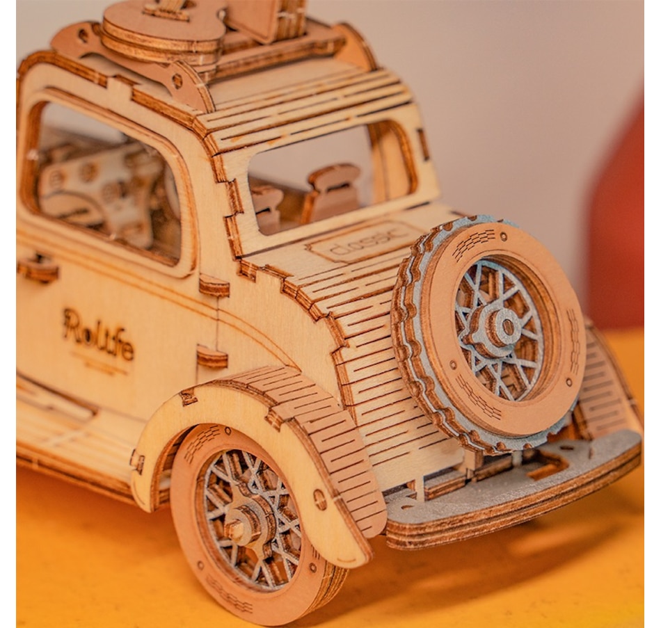 Image 800968_ALTMORE2.jpg, Product 800-968 / Price $19.97, Rolife Vintage Car TG504 - 3D Puzzle Kit (164 Pieces) | STEM Educational Craft for Ages 8+ | Includes Precision-Cut Plywood | ~1.5-Hour Assembly | Assembled Size: 160x70x80mm | Classic Car Model | Fun and Engaging Building Project from Tradeopia on TSC.ca's Toys & Hobbies department