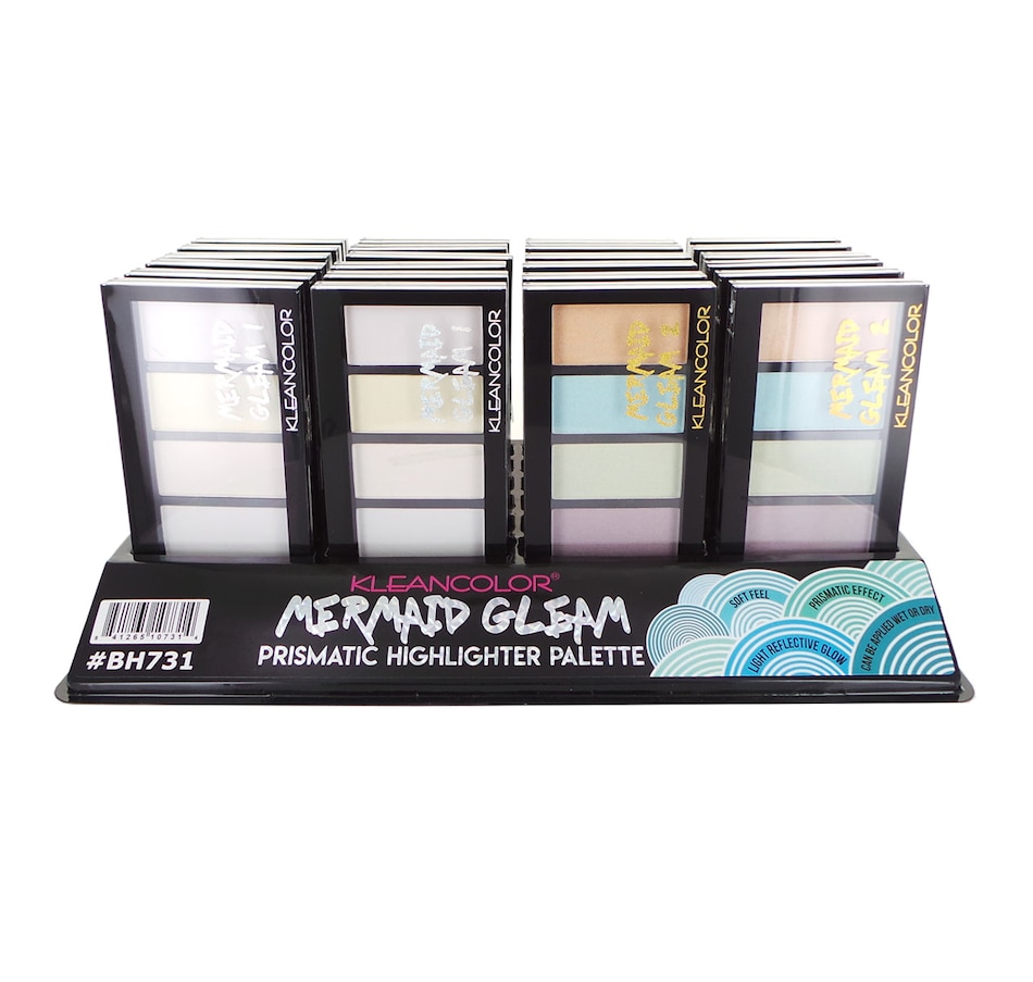 Image 807903.jpg, Product 807-903 / Price $135.99, Kleancolor Prismatic Highlighter Palette Mermaid Gleam Display Set, 24 Pieces from Avera Group on TSC.ca's Beauty department