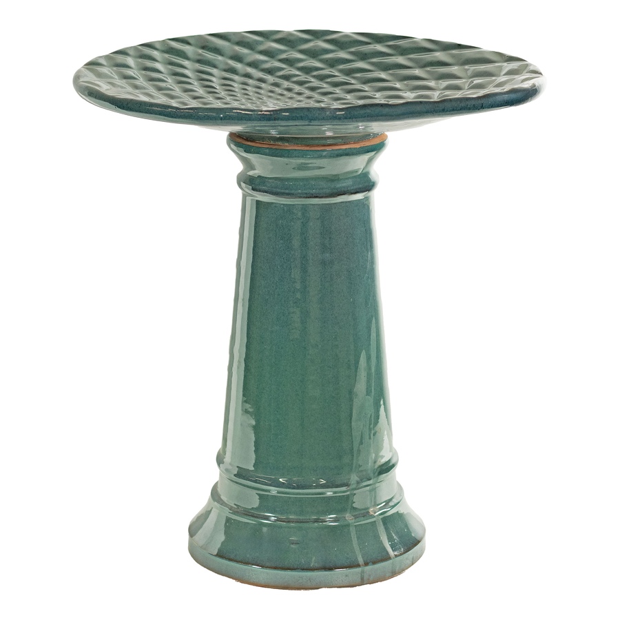 Image 808475.jpg, Product 808-475 / Price $326.45, Rennes Ceramic Bird Bath - Turquoise from Sunnydaze Décor on TSC.ca's Home & Garden department