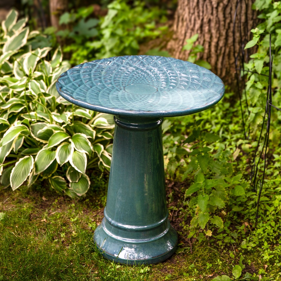 Image 808475_ALTMORE18.jpg, Product 808-475 / Price $326.45, Rennes Ceramic Bird Bath - Turquoise from Sunnydaze Décor on TSC.ca's Home & Garden department