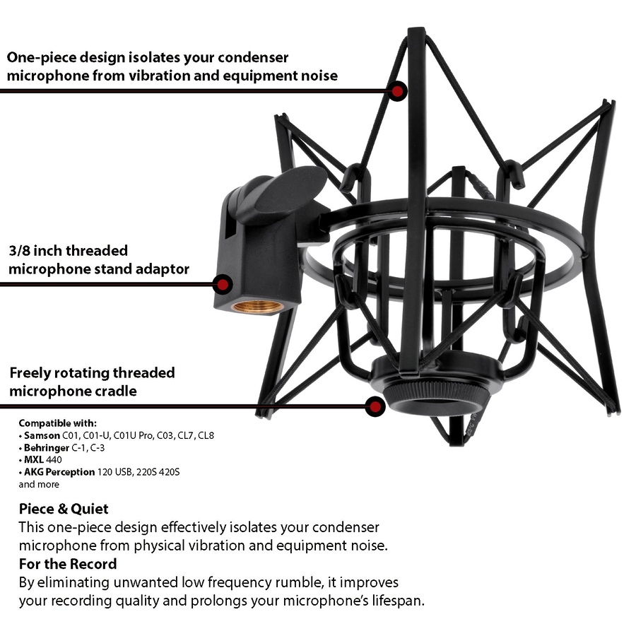 Image 809538_ALTMORE1.jpg, Product 809-538 / Price $44.99, LyxPro MKS1-B Condenser Spider Microphone Shock Mount with Anti Vibration and Isolation from LyxPro on TSC.ca's Toys & Hobbies department