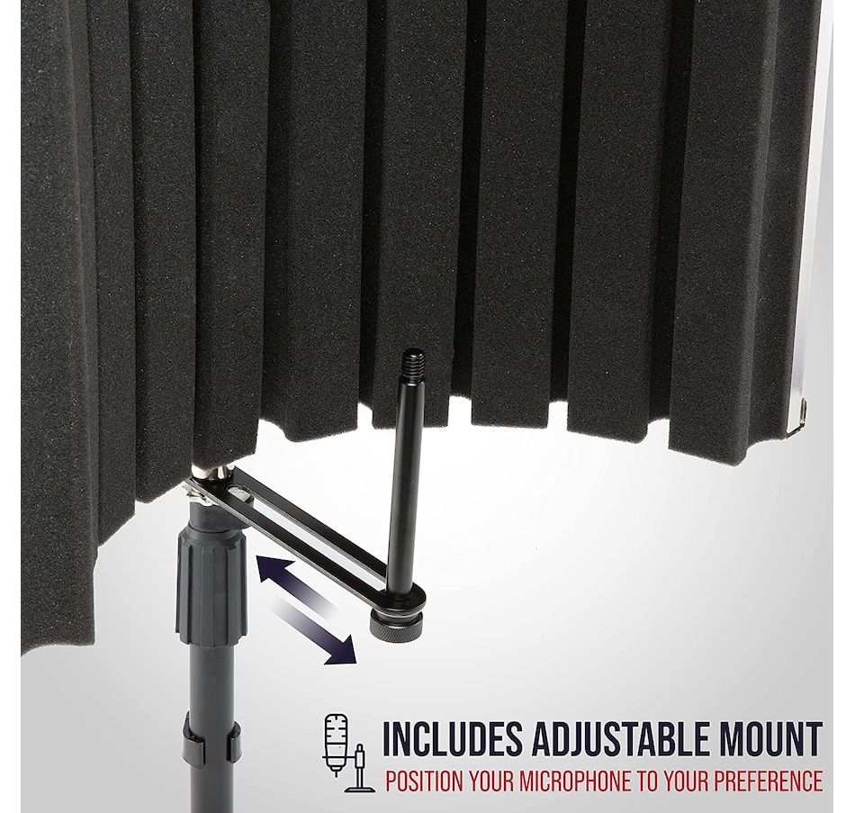 Image 809547_ALTMORE3.jpg, Product 809-547 / Price $79.99, LyxPro VRI-30 Microphone Sound Isolation Shield, Microphone Foam Shield, Foldable & Stand Mountable from LyxPro on TSC.ca's Toys & Hobbies department