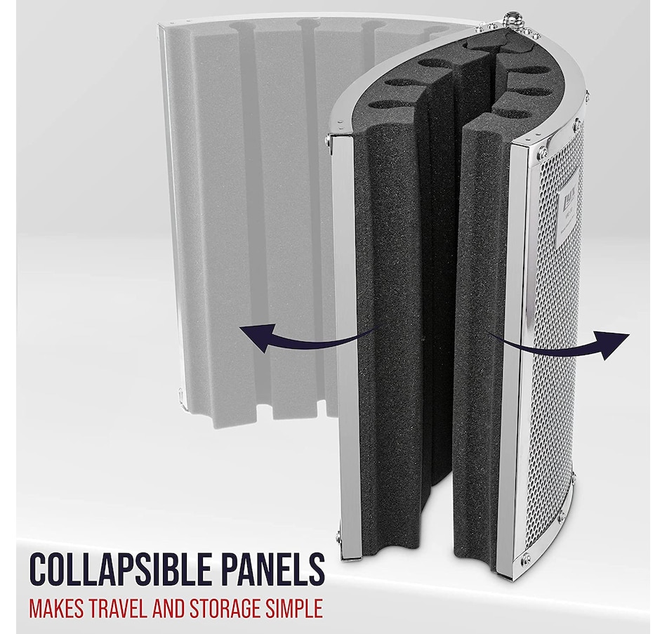 Image 809547_ALTMORE4.jpg, Product 809-547 / Price $79.99, LyxPro VRI-30 Microphone Sound Isolation Shield, Microphone Foam Shield, Foldable & Stand Mountable from LyxPro on TSC.ca's Toys & Hobbies department