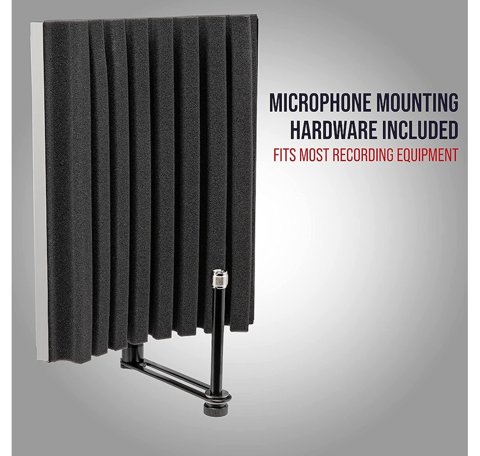 Image 809552_ALTMORE2.jpg, Product 809-552 / Price $59.99, LyxPro VRI-40 Microphone Sound Isolation Shield, Mic Foam Shield with Gooseneck, Stand Mountable from LyxPro on TSC.ca's Toys & Hobbies department