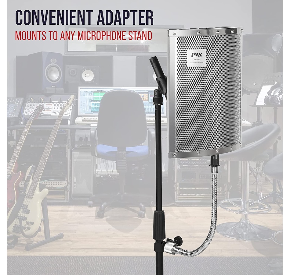 Image 809552_ALTMORE3.jpg, Product 809-552 / Price $59.99, LyxPro VRI-40 Microphone Sound Isolation Shield, Mic Foam Shield with Gooseneck, Stand Mountable from LyxPro on TSC.ca's Toys & Hobbies department