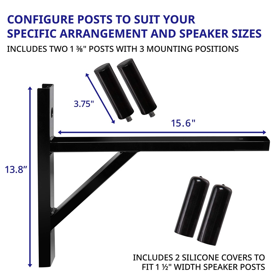 Image 809553_ALTMORE1.jpg, Product 809-553 / Price $94.99, LyxPro Speaker Wall Mount Brackets (Set of 2) for PA Speakers, 90 Lbs. Weight Capacity - Black from LyxPro on TSC.ca's Toys & Hobbies department