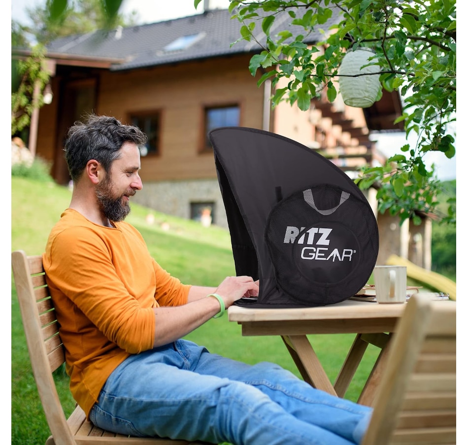 Image 809556_ALTMORE5.jpg, Product 809-556 / Price $79.99, RitzGear Laptop Sun Shade, Portable Laptop Tent & Carry Case for 17” Computer, Tablet & Smartphone from Ritz Gear on TSC.ca's Electronics department
