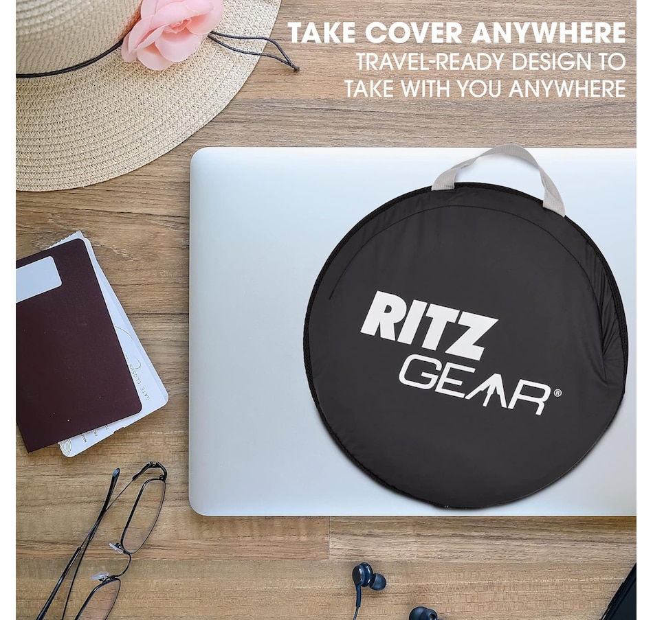 Image 809556_ALTMORE6.jpg, Product 809-556 / Price $79.99, RitzGear Laptop Sun Shade, Portable Laptop Tent & Carry Case for 17” Computer, Tablet & Smartphone from Ritz Gear on TSC.ca's Electronics department