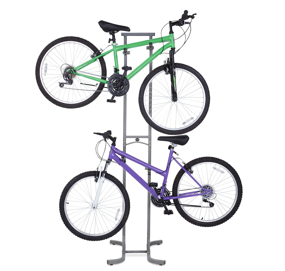 Image 809558.jpg, Product 809-558 / Price $82.55, RaxGo Freestanting Bike Storage Rack, 2 Bicycle Stand W/Adjustable Hooks, for Mountain & Road Bikes from Raxgo on TSC.ca's Health & Fitness department
