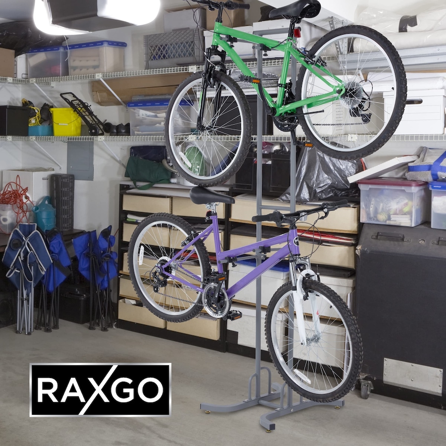 Image 809558_ALTMORE5.jpg, Product 809-558 / Price $82.55, RaxGo Freestanting Bike Storage Rack, 2 Bicycle Stand W/Adjustable Hooks, for Mountain & Road Bikes from Raxgo on TSC.ca's Health & Fitness department