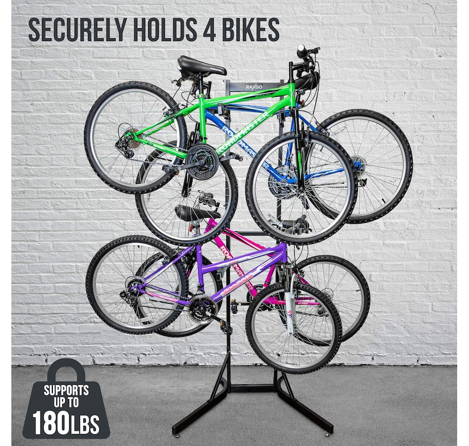 Image 809566_ALTMORE1.jpg, Product 809-566 / Price $229.99, RaxGo Freestanting Bike Stand, 4 Bicycle Stand with Adjustable Height, for Mountain & Road Bicycles from Raxgo on TSC.ca's Health & Fitness department