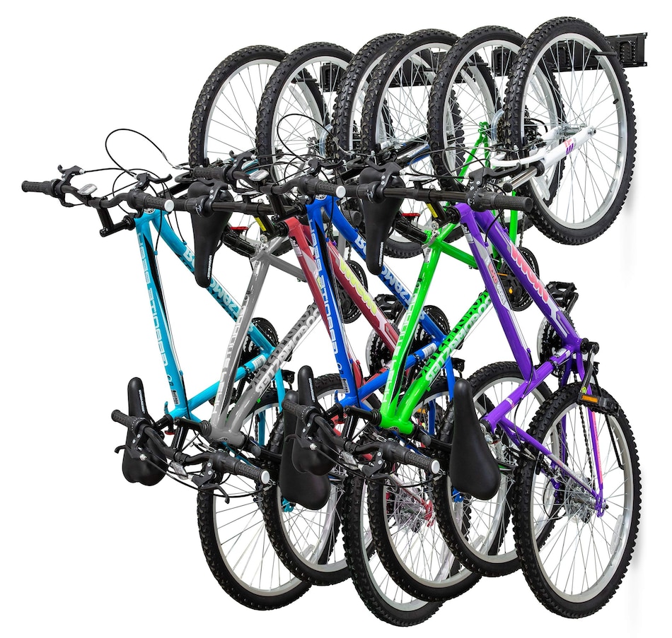 Image 809567.jpg, Product 809-567 / Price $69.99, RaxGo Garage Bike Rack, Wall Mounted Bike Hanger, 6 Adjustable Hooks Universal for Indoor & Home Use from Raxgo on TSC.ca's Health & Fitness department