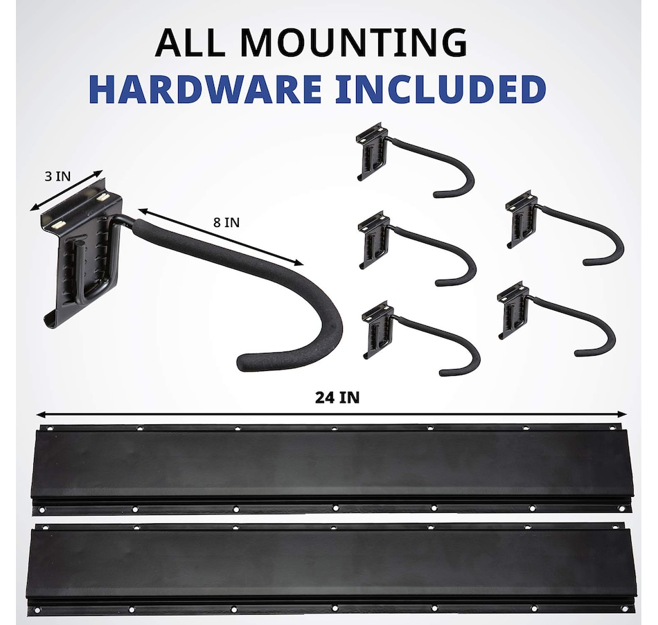 Image 809567_ALTMORE1.jpg, Product 809-567 / Price $69.99, RaxGo Garage Bike Rack, Wall Mounted Bike Hanger, 6 Adjustable Hooks Universal for Indoor & Home Use from Raxgo on TSC.ca's Health & Fitness department