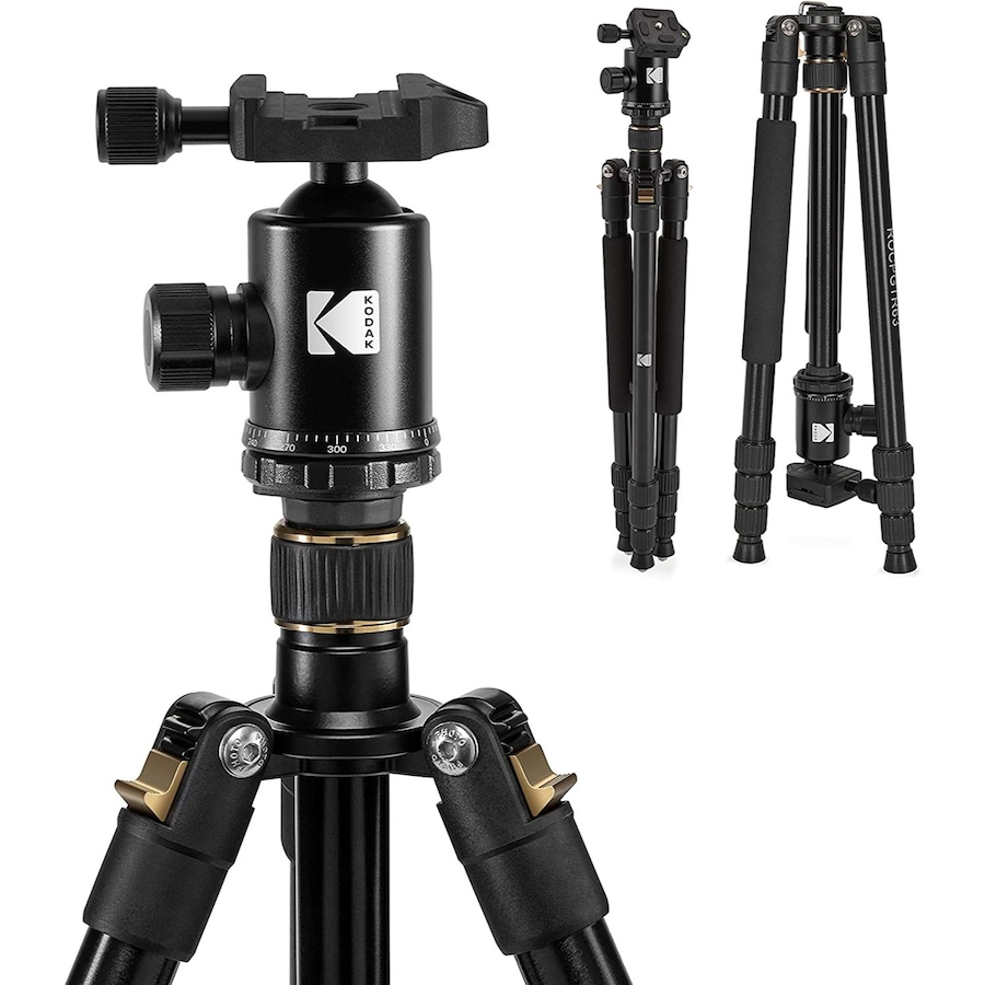 Image 809574.jpg, Product 809-574 / Price $149.99, Kodak PhotoGear 63” Camera Tripod & Monopod, 2-in-1 Camera Tripod Stand W/Remote & 360° Ball Head from Kodak on TSC.ca's Electronics department