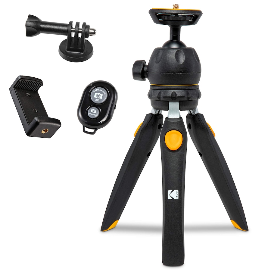 Image 809584.jpg, Product 809-584 / Price $42.99, Kodak PhotoGear Mini Tripod for Camera with Remote, 360° Ball Head & Rubber Feet, 5-Position Legs from Kodak on TSC.ca's Electronics department
