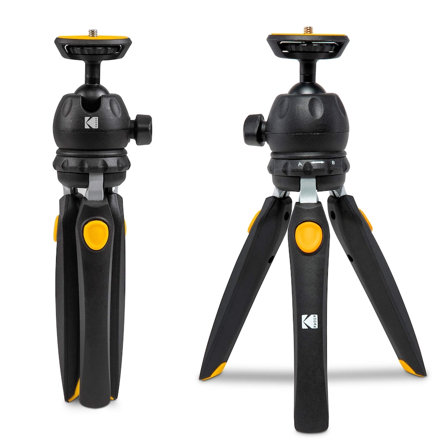 Image 809584_ALTMORE1.jpg, Product 809-584 / Price $42.99, Kodak PhotoGear Mini Tripod for Camera with Remote, 360° Ball Head & Rubber Feet, 5-Position Legs from Kodak on TSC.ca's Electronics department