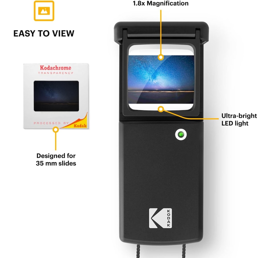 Image 809588_ALTMORE4.jpg, Product 809-588 / Price $49.99, Kodak Magnifying Lighted Slide Viewer, Compact Portable 1.8x LED Backlight for 35mm Film Slides from Kodak on TSC.ca's Toys & Hobbies department